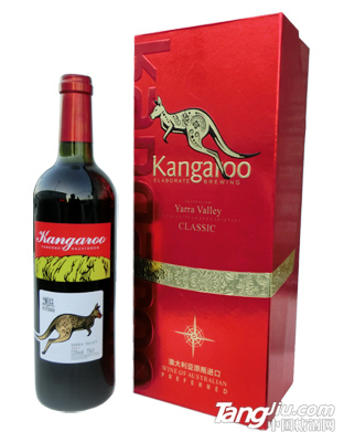 澳大利亚袋鼠干红葡萄酒红盒