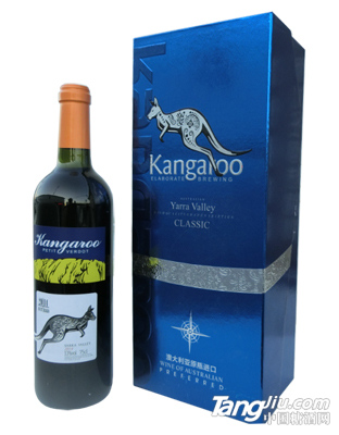 澳大利亚袋鼠干红葡萄酒蓝盒