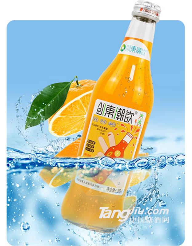 创东潮饮果汁汽水橙子味380ml